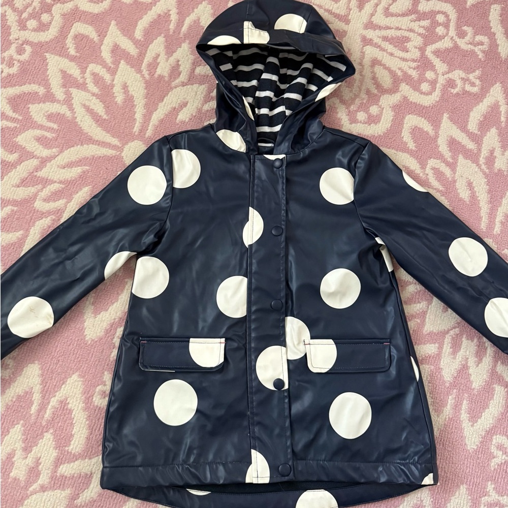 Joe Fresh Navy and White Polka Dot Kids Jacket